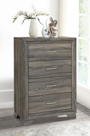 Wright 4-drawer Chest of Drawers Brown Oak Default Title