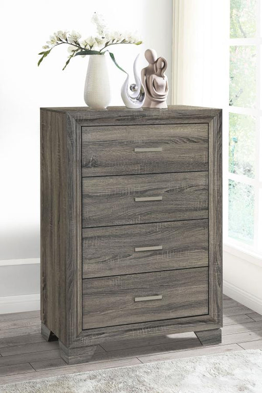 Wright 4-drawer Chest of Drawers Brown Oak Default Title