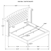 Melody Upholstered Wingback Bed