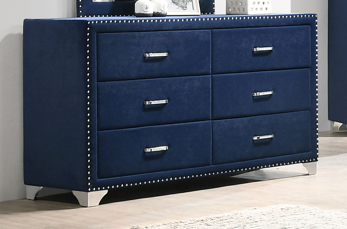 Melody 6-drawer Upholstered Dresser