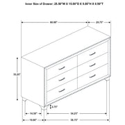 Melody 6-drawer Upholstered Dresser