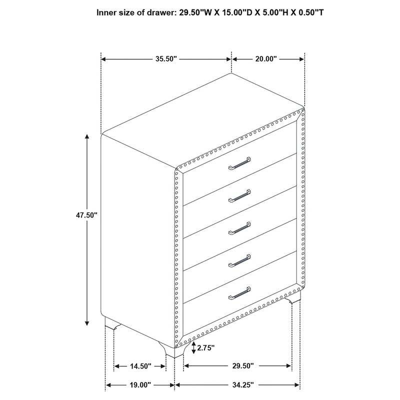 Melody 5-drawer Bedroom Chest