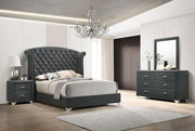 Melody Bedroom Set Grey California King 4-piece