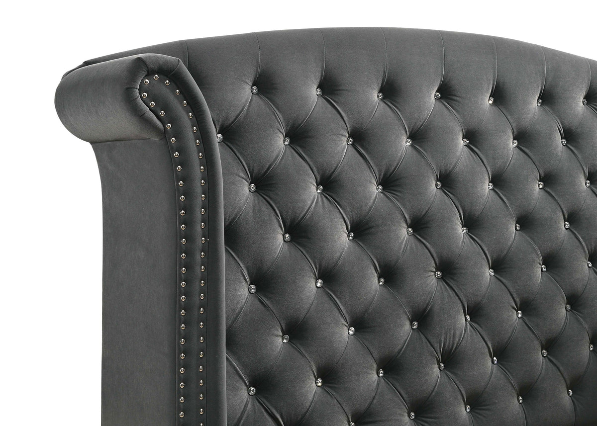 Melody Upholstered Wingback Bed