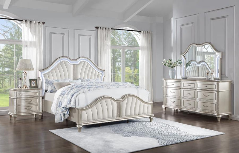 Evangeline Bedroom Set Silver Oak California King 4-piece