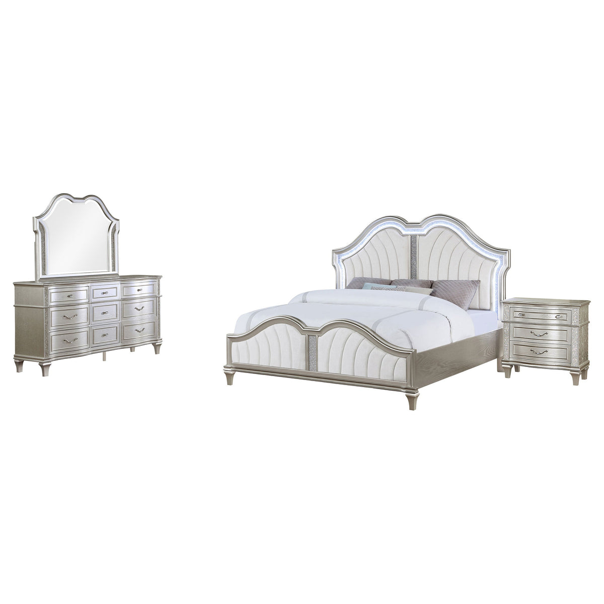 Evangeline Bedroom Set Silver Oak