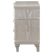Evangeline 3-drawer Nightstand Silver Oak