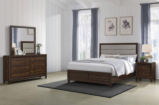 Welsley Bedroom Set Walnut Eastern King 4-piece
