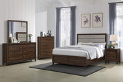 Welsley Bedroom Set Walnut Eastern King 5-piece