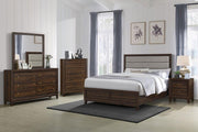 Welsley Bedroom Set Walnut California King 5-piece