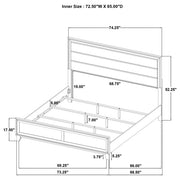 Welsley 50-inch Upholstered Bed Walnut