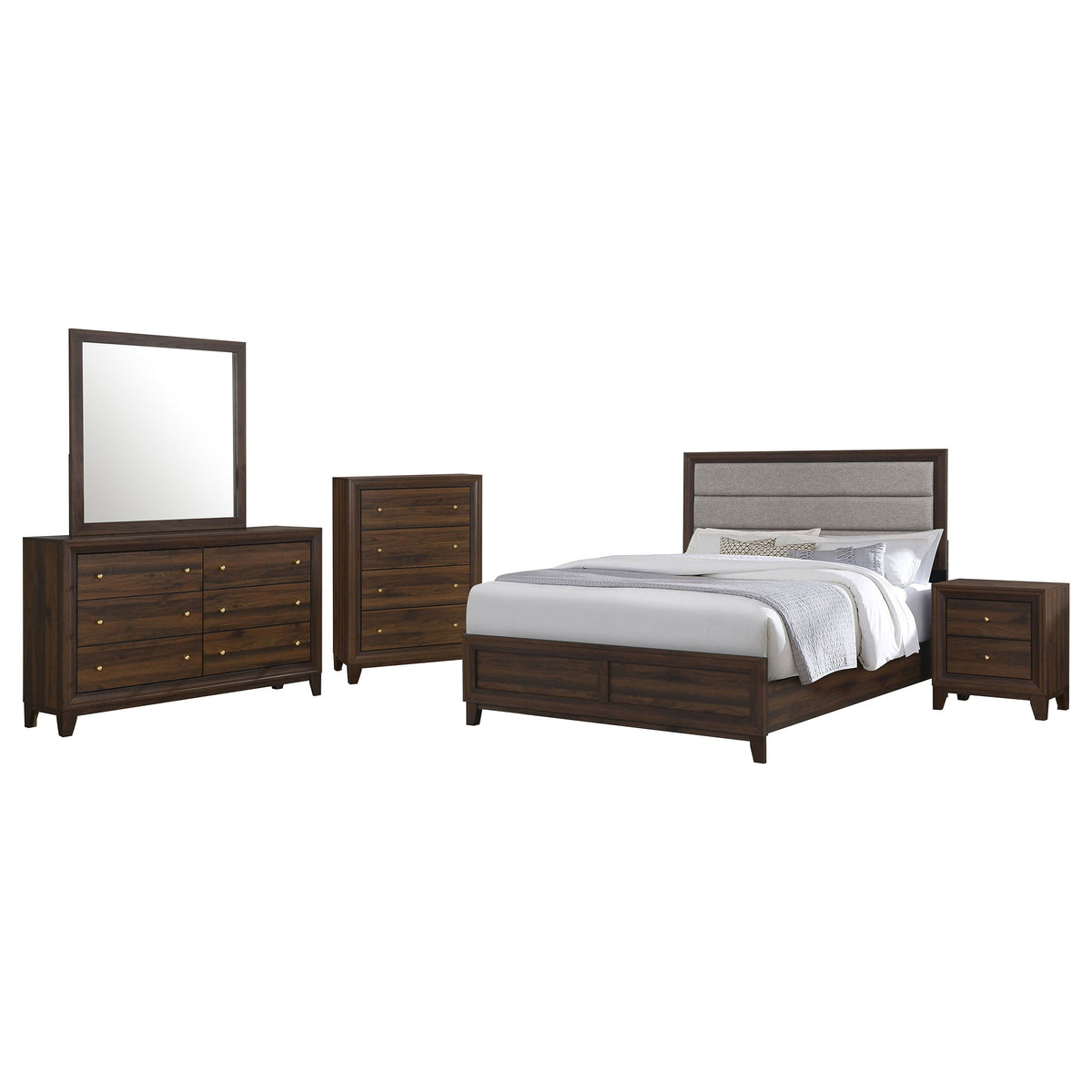 Welsley Bedroom Set Walnut