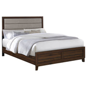 Welsley 50-inch Upholstered Bed Walnut