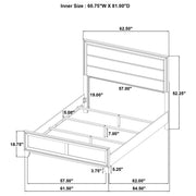 Welsley 50-inch Upholstered Bed Walnut