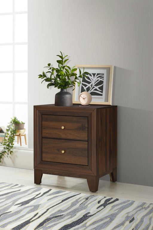 Welsley 2-drawer Nightstand Bedside Table Walnut Default Title