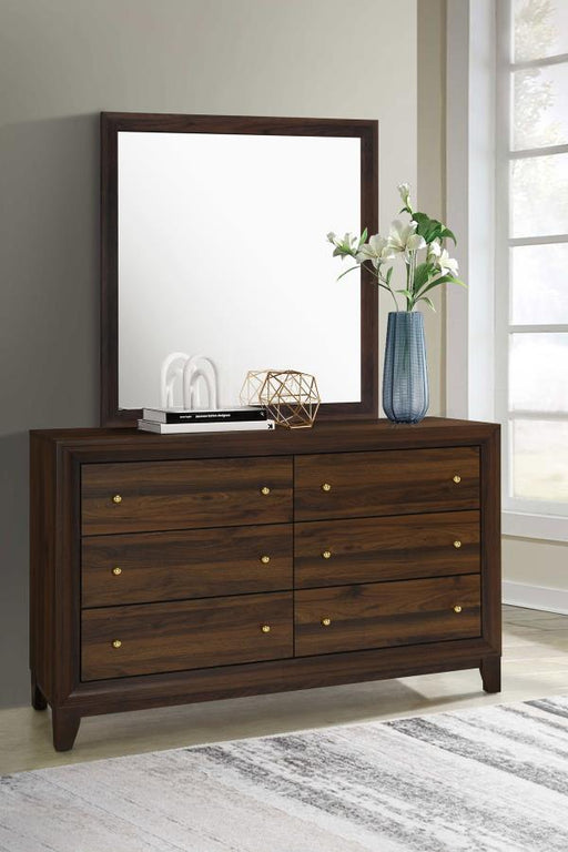 Welsley 6-drawer Dresser and Mirror Walnut Default Title