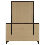 Welsley 6-drawer Dresser and Mirror Walnut