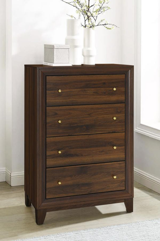 Welsley 4-drawer Chest of Drawers Walnut Default Title