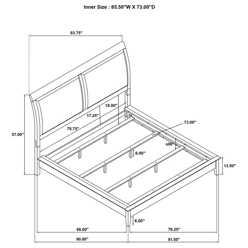 Bexhill 56-inch Upholstered Panel Bed