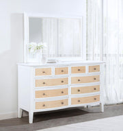 Bexhill 10-drawer Dresser and Mirror White Default Title
