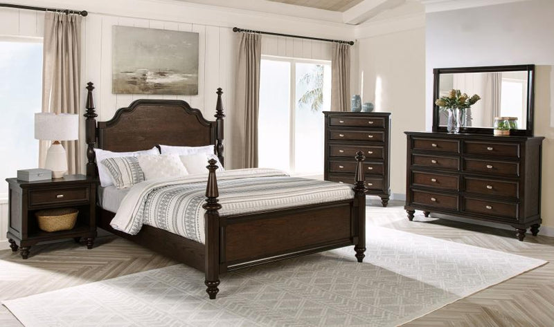 Andover Bedroom Set Dark Oak Eastern King 5-piece