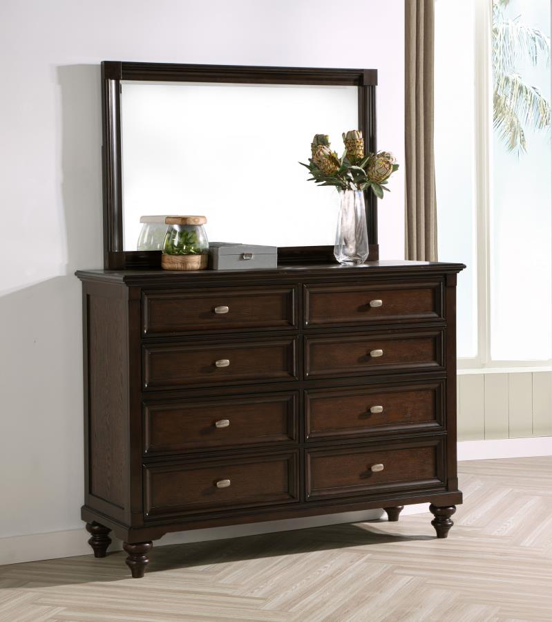 Andover 8-drawer Dresser and Mirror Dark Oak Default Title