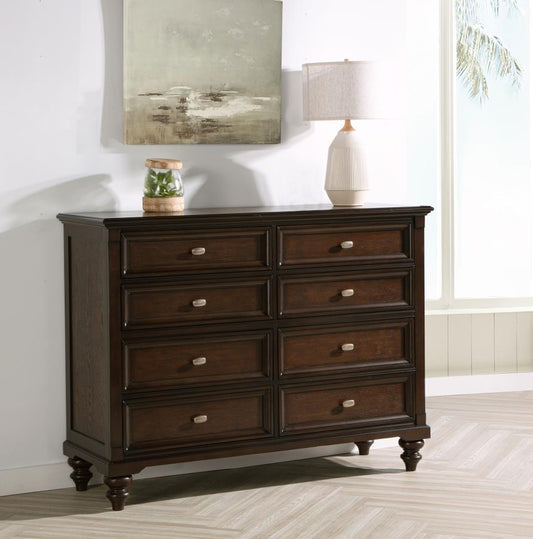 Andover 8-drawer Dresser Cabinet Dark Oak Default Title