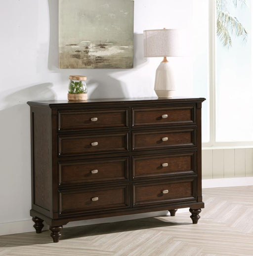 Andover 8-drawer Dresser Cabinet Dark Oak Default Title