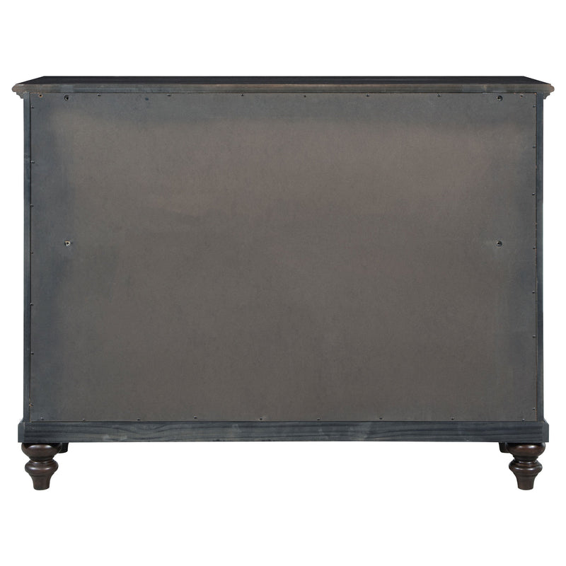 Andover 8-drawer Dresser Cabinet Dark Oak