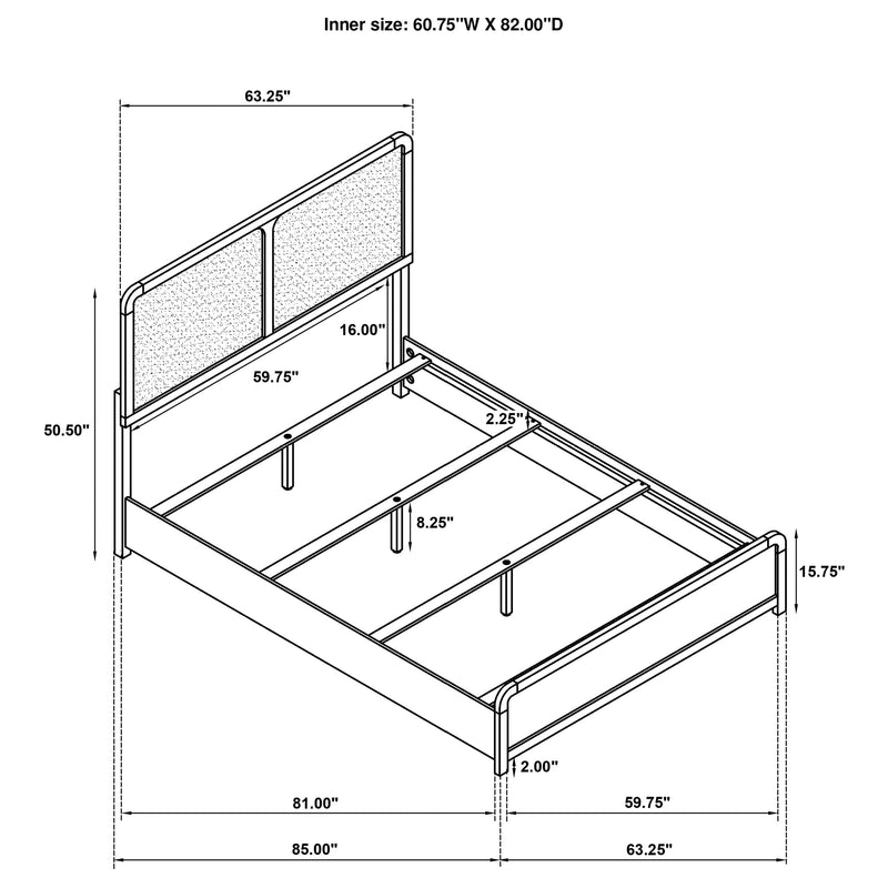 Cavelle 51-inch Upholstered Bed