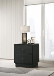 Cavelle 2-drawer Nightstand Bedside Table Black Default Title