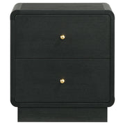 Cavelle 2-drawer Nightstand Bedside Table Black
