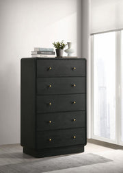 Cavelle 5-drawer Chest of Drawers Black Default Title