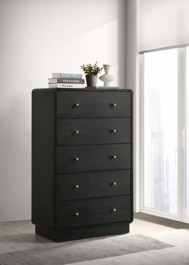 Cavelle 5-drawer Chest of Drawers Black Default Title