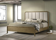 Amsbury 59-inch Upholstered Bed Nutmeg Eastern King