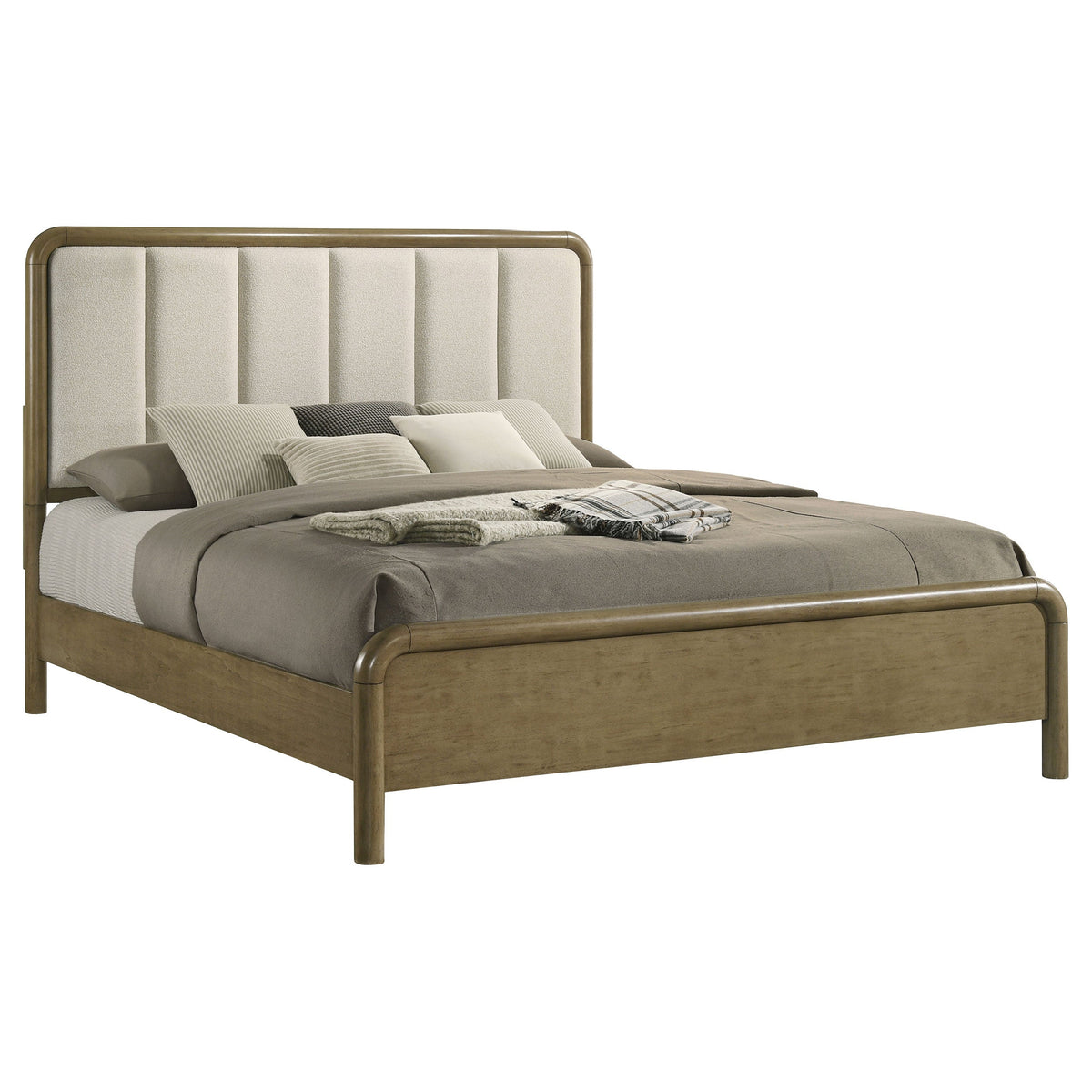 Amsbury 59-inch Upholstered Bed Nutmeg