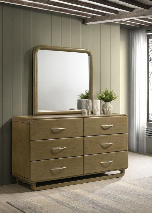 Amsbury 6-drawer Dresser and Mirror Nutmeg Default Title