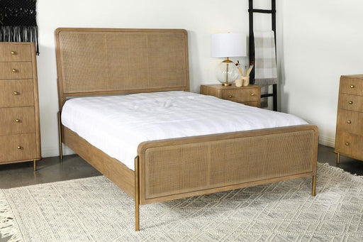 Arini Rattan Panel Bed Sand Wash Eastern King