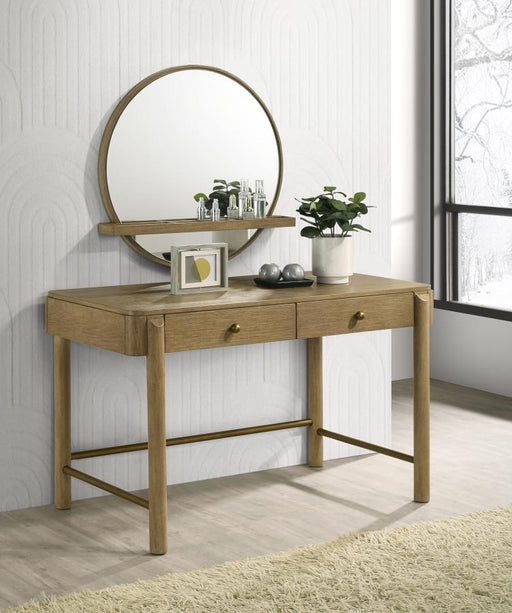 Arini Makeup Vanity Table and Mirror Set Sand Wash