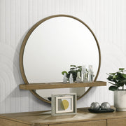 Arini Round Vanity Wall Mirror with Shelf
