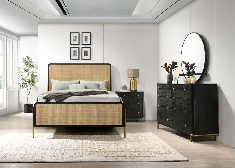 Arini Bedroom Set and Cane Black Eastern King 4-piece