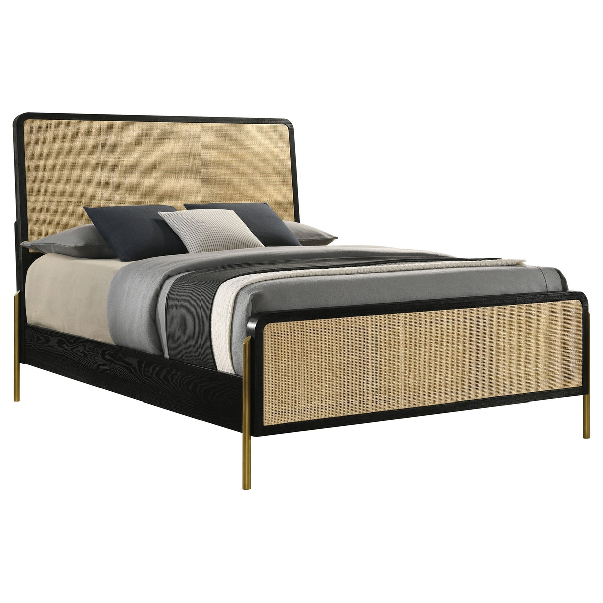 Arini Rattan Panel Bed