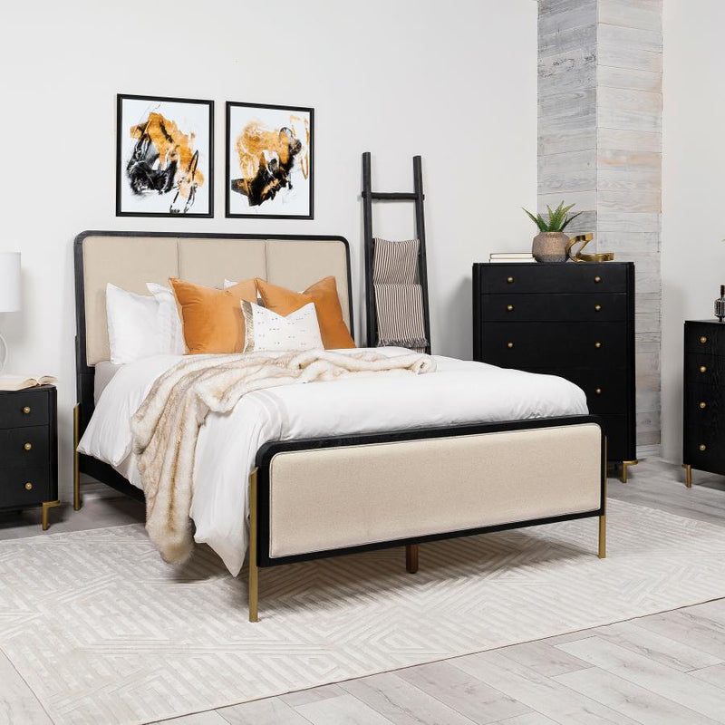 Arini 56-inch Panel Bed Black Queen