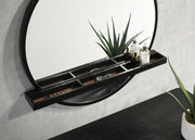 Arini Round Vanity Wall Mirror with Shelf