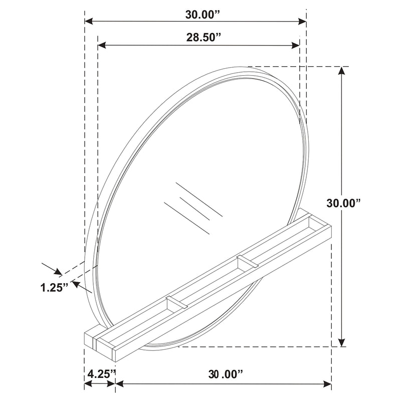 Arini Round Vanity Wall Mirror with Shelf