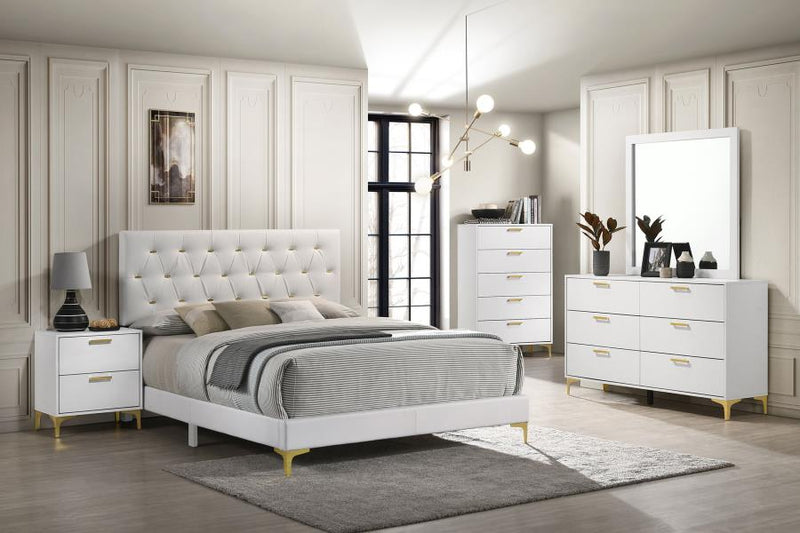 Kendall Bedroom Set White Eastern King 5-piece