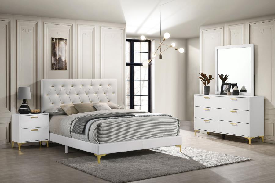 Kendall Bedroom Set White California King 4-piece