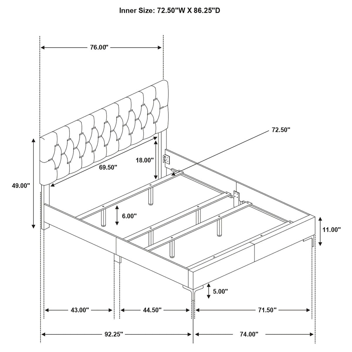 Kendall Upholstered Panel Bed