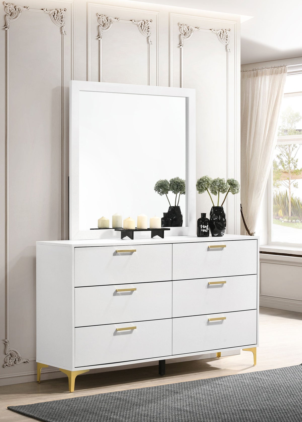 Kendall 6-drawer Dresser with Mirror