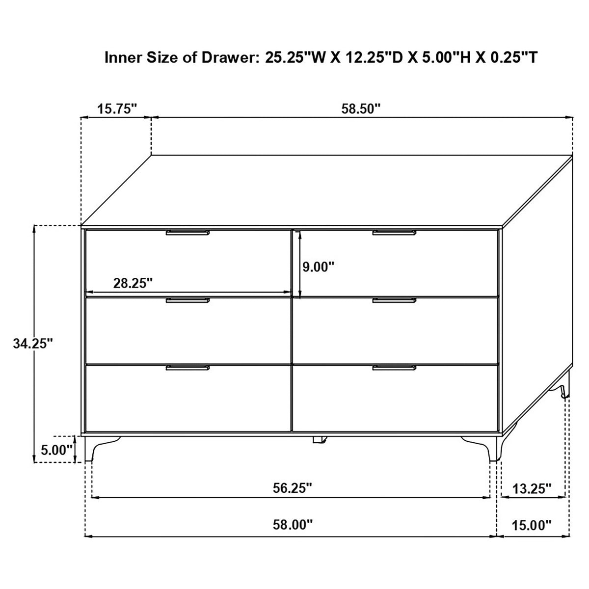 Kendall 6-drawer Dresser